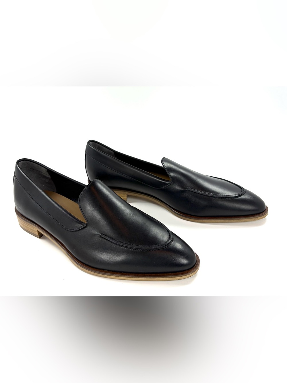 Everlane Modern Loafers 10 Black Italian Leather NWOT
